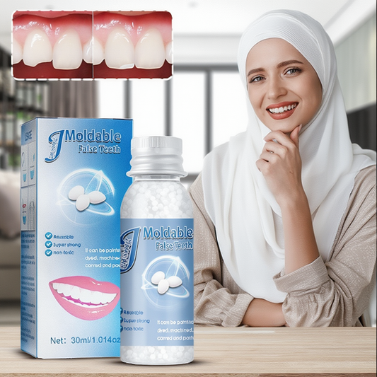 🦷 حل الأسنان المفقودة – أسنان قابلة للتشكيل بسهولة